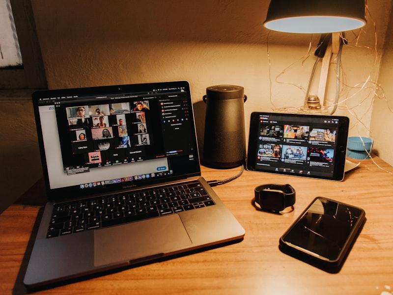 Remote worker using laptop securely
